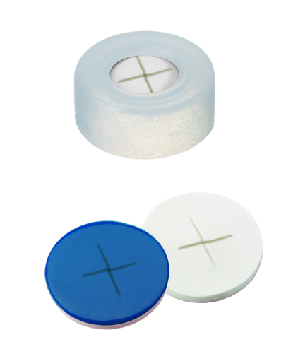 Obrázok výrobcu PE Snap Ring cap transparent 6 mm centre hole, soft version, Silicone/PTFE with cross-slit