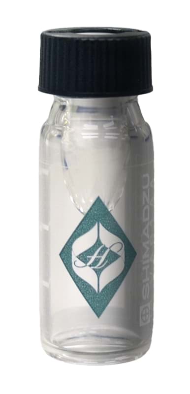 Obrázok výrobcu TORAST-H Glass Vial, 150 µL, Clear, Black Cap, with Slit,100pcs