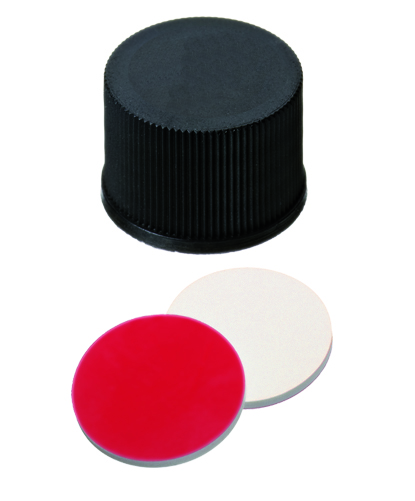 Obrázok výrobcu Polypropylene Screw Cap black, closed top, Septum Silicone/PTFE