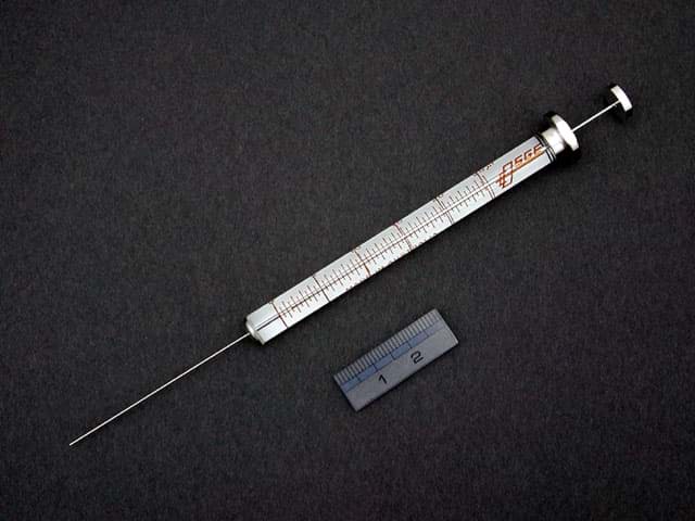 Obrázok výrobcu Syringe; 25 µl; gas tight; fixed needle; 23G; 85 mm needle length;cone tip