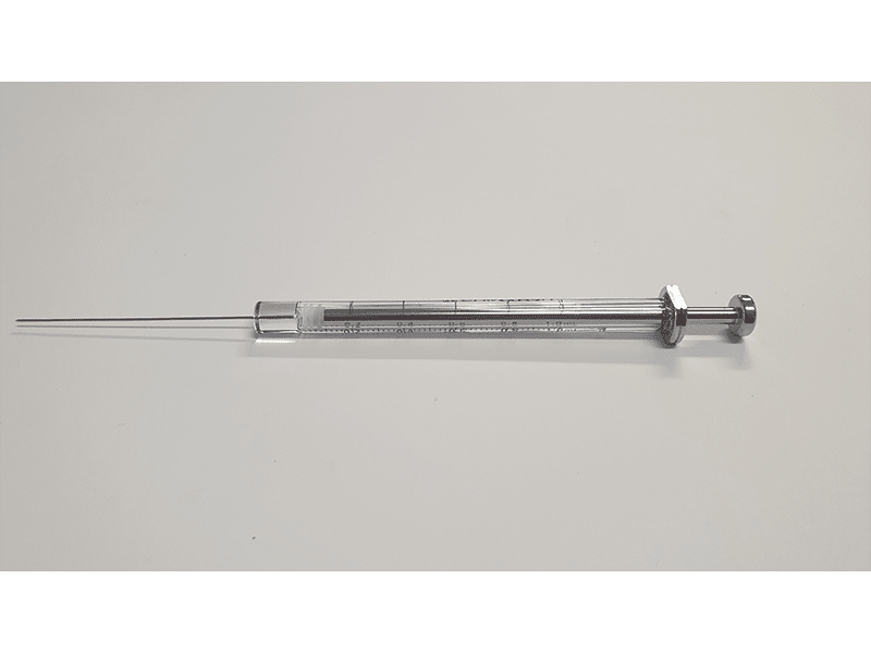 Picture of HS Syringe; 1 ml; gas tight; fixed needle; 23G; 50mm needle length;side hole dome