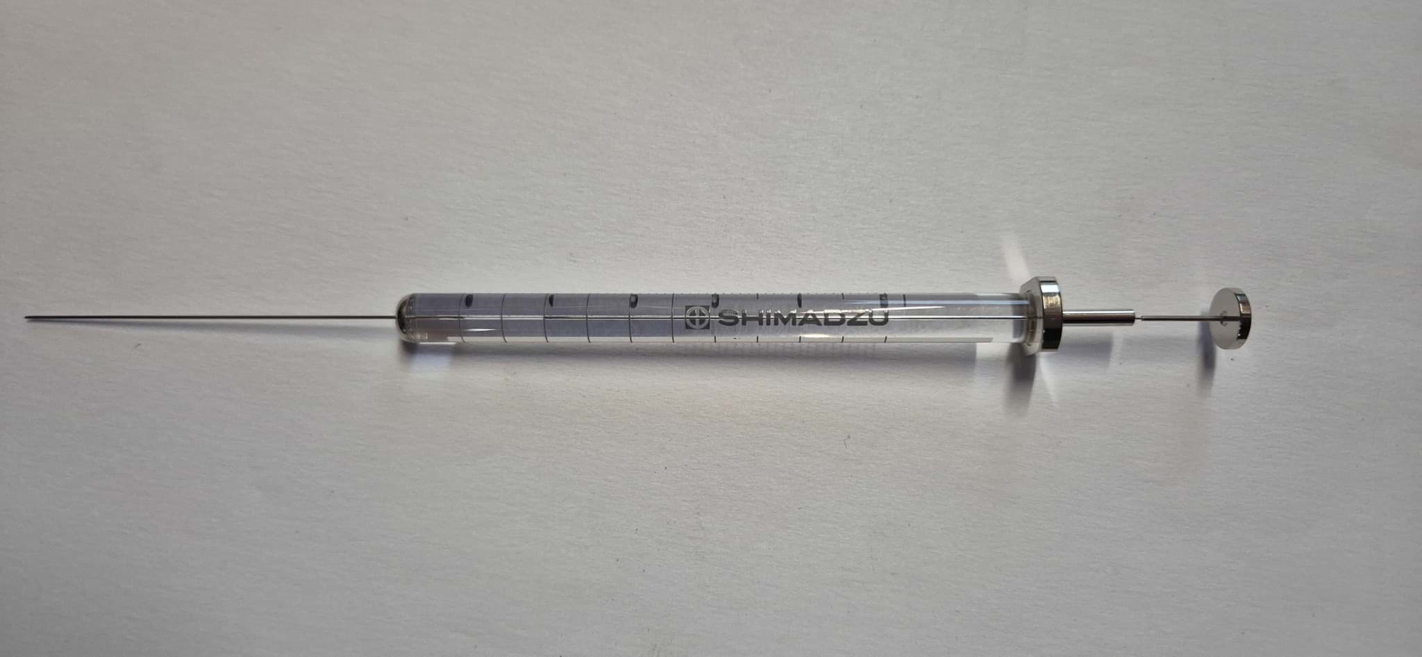 Picture of Syringe; 100 µl;gas tight;fixed needle;25G;50mm needle length;beveled tip;PTFE plunger